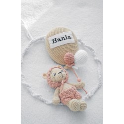 Personalizowany łapacz snów  - beż/róż